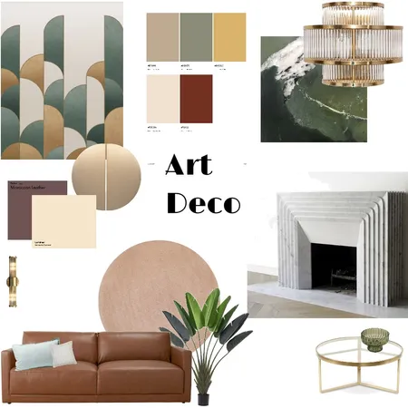 Art Deco Living Room Interior Design Mood Board by AtMartino on Style Sourcebook