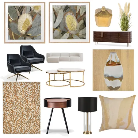 Modern Elegant Living Room Interior Design Mood Board by Land of OS Designs on Style Sourcebook