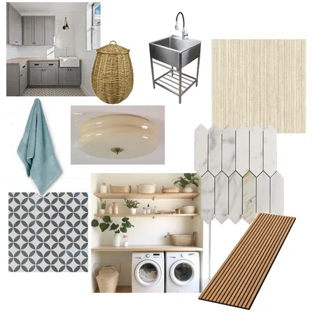 Laundry Room - Module 9 Interior Design Mood Board by Bianca on Style Sourcebook