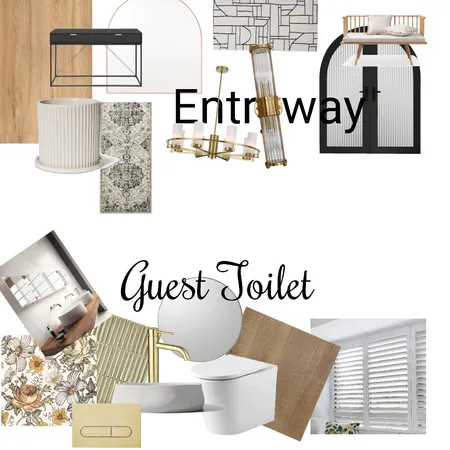 Entryway & W/C Interior Design Mood Board by Rendiinem on Style Sourcebook