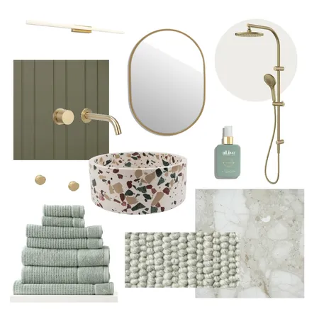 Green Bathroom Interior Design Mood Board by judithscharnowski on Style Sourcebook