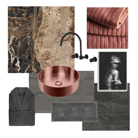 Moody Bathroom Interior Design Mood Board by judithscharnowski on Style Sourcebook