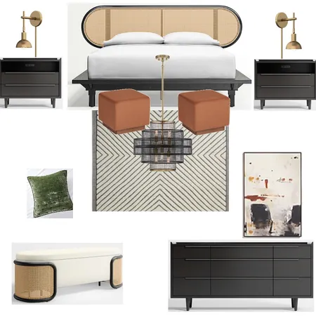 Rattan bedroom layout Interior Design Mood Board by Jennjonesdesigns@gmail.com on Style Sourcebook