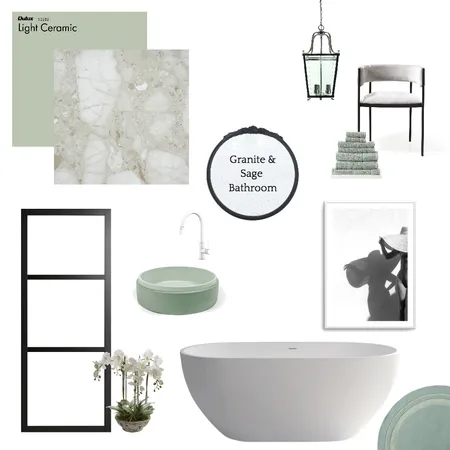 Granite & Sage Bathroom Interior Design Mood Board by Ciara Kelly on Style Sourcebook