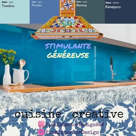 MB kitchen blue Interior Design Mood Board by Pink Interior Design on Style Sourcebook