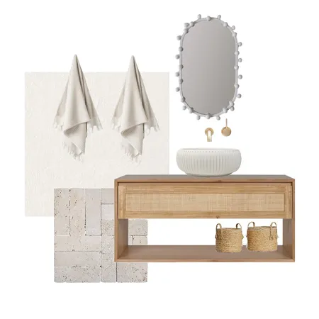 Natural Bathroom Interior Design Mood Board by The Sanctuary Interior Design on Style Sourcebook