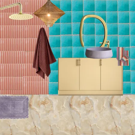 Bath - Peach, Aqua & Lilac Interior Design Mood Board by dl2407 on Style Sourcebook