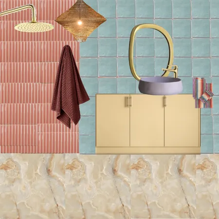 Bath - Peach, Sky & Lilac4 Interior Design Mood Board by dl2407 on Style Sourcebook