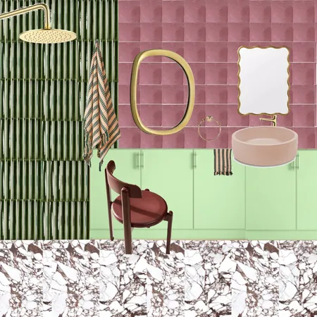 Bath - Green Pink Marble 3 Interior Design Mood Board by dl2407 on Style Sourcebook