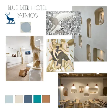 BLUE DEER HOTEL BY KG Interior Design Mood Board by kgeorgopoulou7@gmail.com on Style Sourcebook