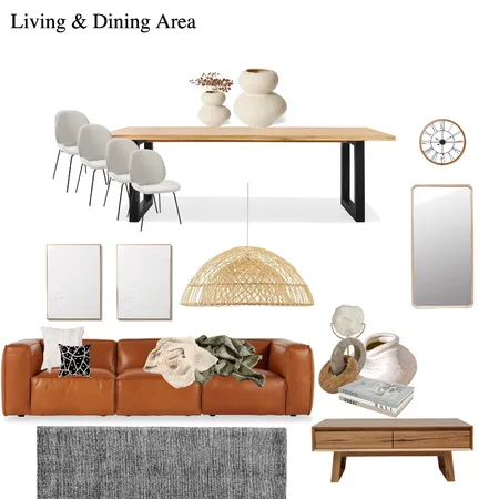 Living and Dining Area Interior Design Mood Board by Paballo on Style Sourcebook