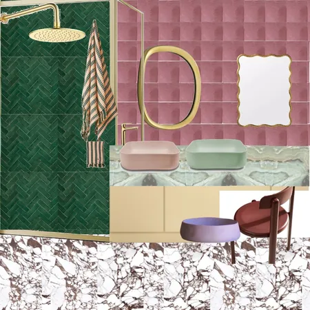 Bath - Green Pink Marble 11 Interior Design Mood Board by dl2407 on Style Sourcebook