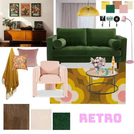 Retro Mood Board Interior Design Mood Board by Caitland Leightizer on Style Sourcebook