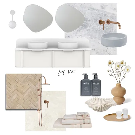 Blue and peach bathroom concept Interior Design Mood Board by Jas and Jac on Style Sourcebook