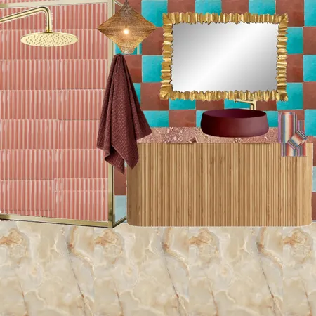 Bath - Coral & Aqua 1 Interior Design Mood Board by dl2407 on Style Sourcebook