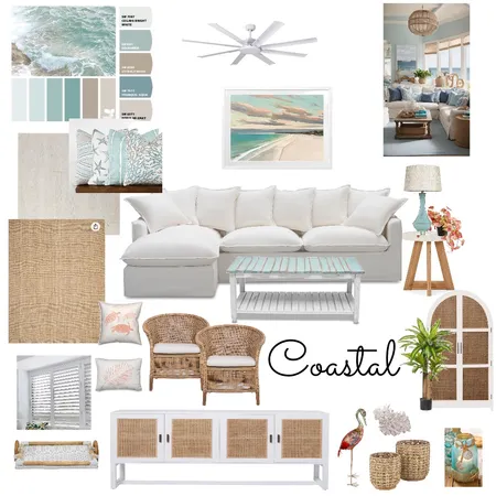 Coastal Livingroom Interior Design Mood Board by Niccilyn on Style Sourcebook