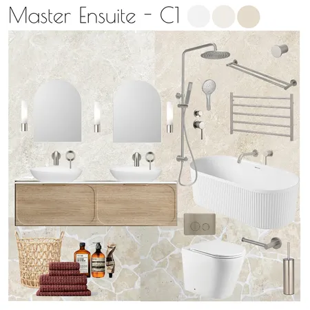 Hunter Valley - Master Ensuite Concept 1 Interior Design Mood Board by Libby Malecki Designs on Style Sourcebook