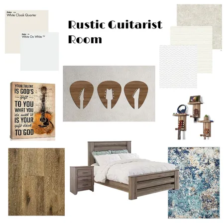 Rustic Guitarist Room Interior Design Mood Board by Mary Helen Uplifting Designs on Style Sourcebook