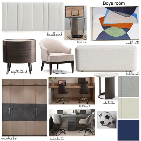 ofionok boys room Interior Design Mood Board by Oeuvre designs on Style Sourcebook