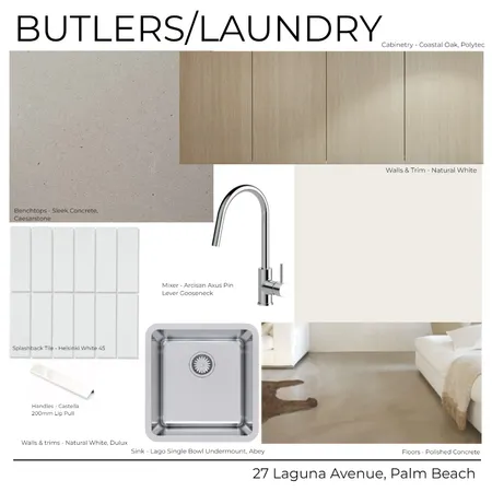 27 Laguna Avenue - Butlers/Laundry (Light) Interior Design Mood Board by Kathleen Holland on Style Sourcebook