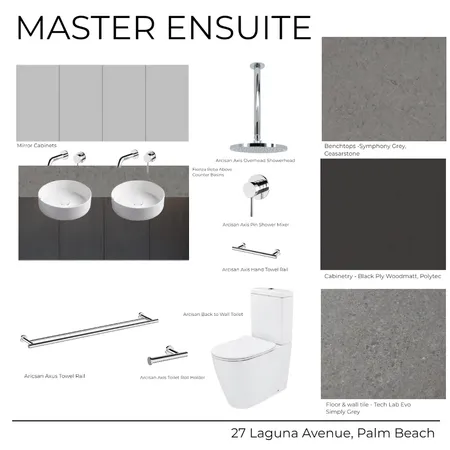 27 Laguna Avenue - Ensuite Master (Dark) Interior Design Mood Board by Kathleen Holland on Style Sourcebook