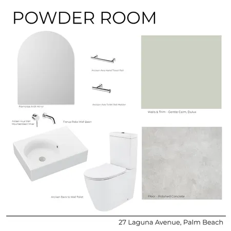 27 Laguna Avenue - Guest Powder (White) Interior Design Mood Board by Kathleen Holland on Style Sourcebook