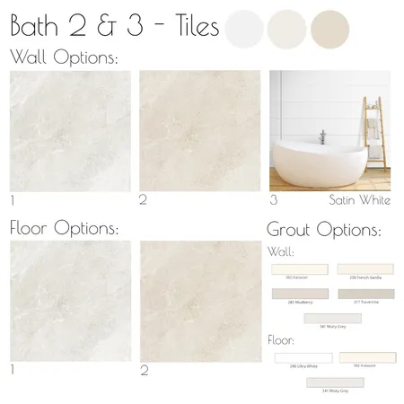 Hunter Valley - Bath 2 & 3 Tiles Interior Design Mood Board by Libby Malecki Designs on Style Sourcebook