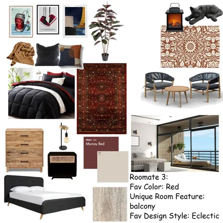 3 male roomates: 3rd bedroom Interior Design Mood Board by Beverly Zaske on Style Sourcebook