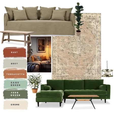 boho greens Interior Design Mood Board by wendycity on Style Sourcebook