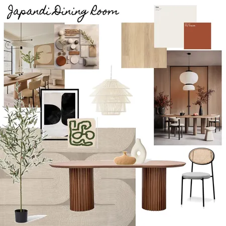 Japandi Dining Room Interior Design Mood Board by mariaclaramontes on Style Sourcebook