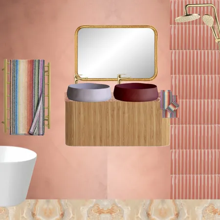 Coral Bathroom Interior Design Mood Board by dl2407 on Style Sourcebook