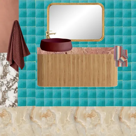 Bath - Aqua + Marble + Pottery2 Interior Design Mood Board by dl2407 on Style Sourcebook