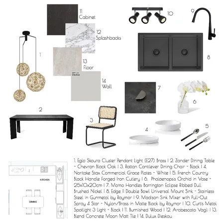 Module 9 - Kitchen & Dining Interior Design Mood Board by chydiedarmodihardjo@gmail.com on Style Sourcebook