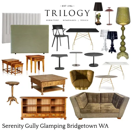 Serenity Gully Glamping Interior Design Mood Board by Katelyn Scanlan on Style Sourcebook