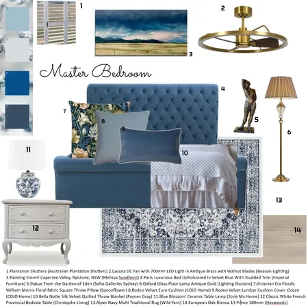 Master Bedroom Module 9 Interior Design Mood Board by dolphitash on Style Sourcebook