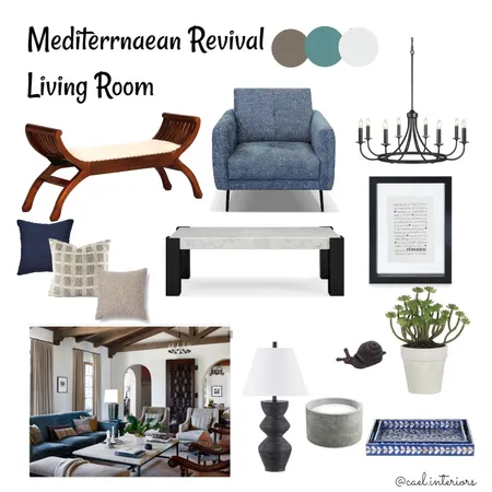 Mediterranean Revival Living Room Interior Design Mood Board by Cae_labitag on Style Sourcebook