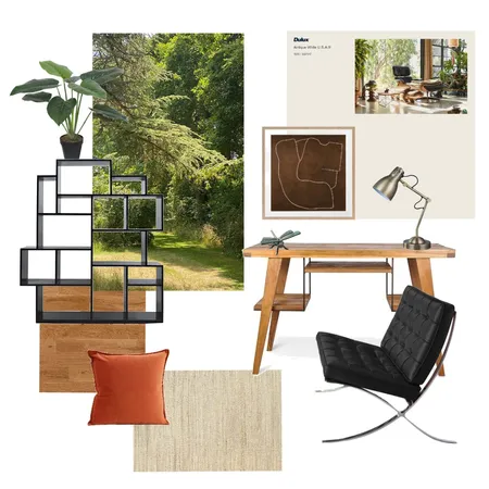 Mid-Century Modern Study Interior Design Mood Board by Georgina Austin-Brown on Style Sourcebook