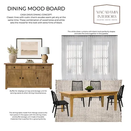 Casa Davis Dining Concept 5 Interior Design Mood Board by Casa Macadamia on Style Sourcebook