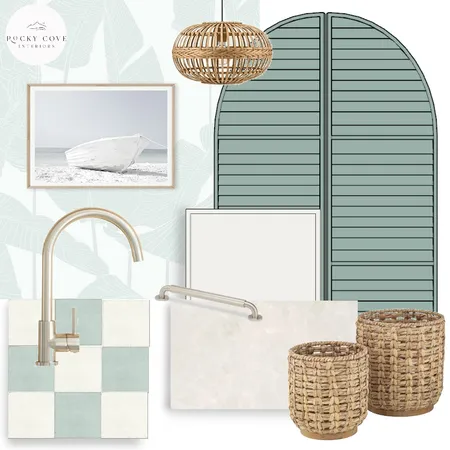 Coastal sage Laundry Interior Design Mood Board by Rockycove Interiors on Style Sourcebook