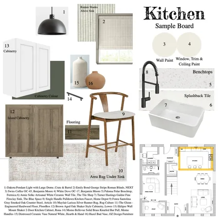 Kitchen Sample Board Interior Design Mood Board by aferro on Style Sourcebook