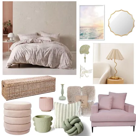 pastel pink bedroom Interior Design Mood Board by Maria kandalaft on Style Sourcebook