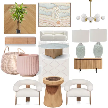 Mid Century Modern Living Room Interior Design Mood Board by Land of OS Designs on Style Sourcebook
