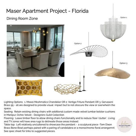 Maser Apartment - Dining Zone Interior Design Mood Board by Helen Sheppard on Style Sourcebook