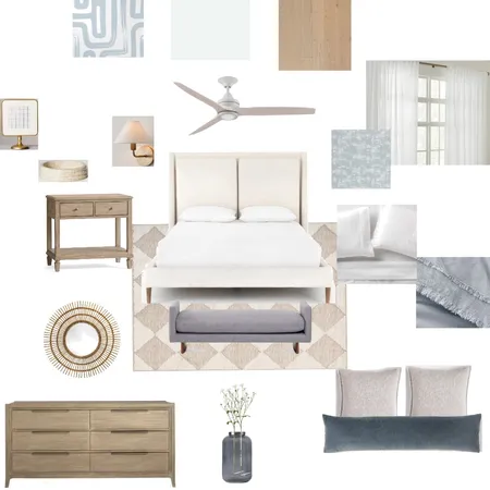 Coastal Guest Bedroom Interior Design Mood Board by bhubbell on Style Sourcebook