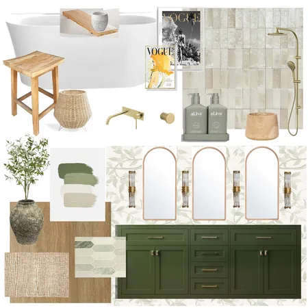 Green Moodboard bathroom inspo Interior Design Mood Board by Mykieduffeck on Style Sourcebook