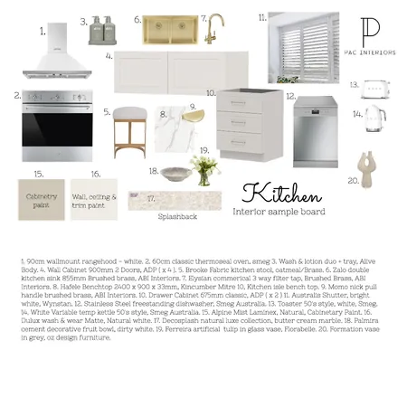 kitchen sample board Interior Design Mood Board by PACINTERIORS on Style Sourcebook