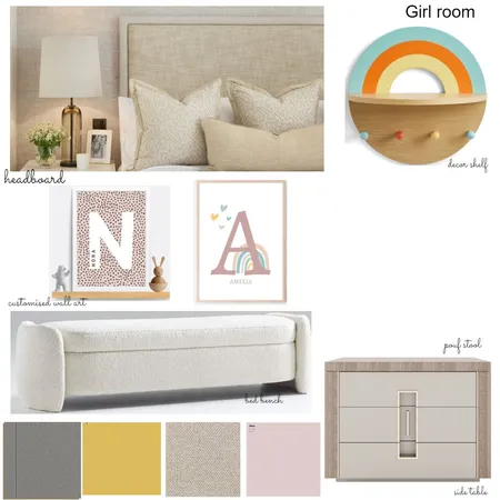 Nnamdi girl room Interior Design Mood Board by Oeuvre designs on Style Sourcebook