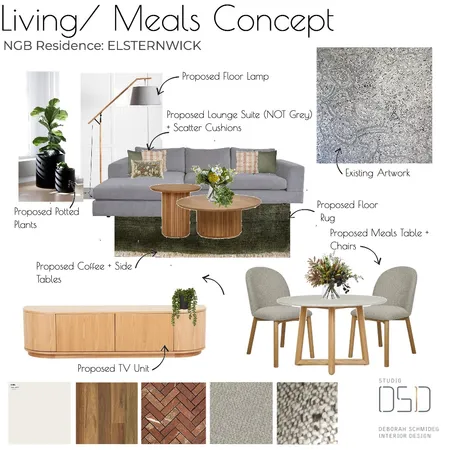 NGB Residence Meals/ Living Interior Design Mood Board by Debschmideg on Style Sourcebook