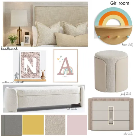 Nnamdi girl room Interior Design Mood Board by Oeuvre designs on Style Sourcebook