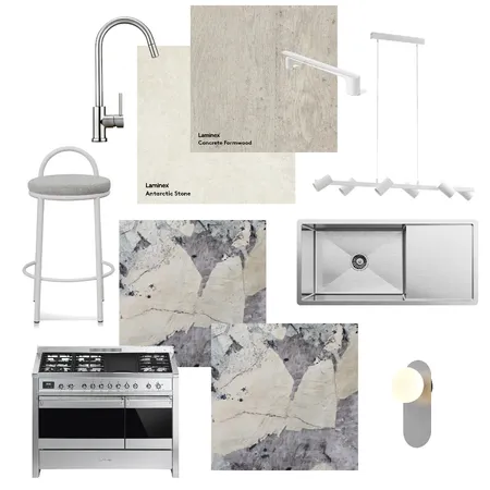 cool tone modern kitchen Interior Design Mood Board by clarestoffels on Style Sourcebook